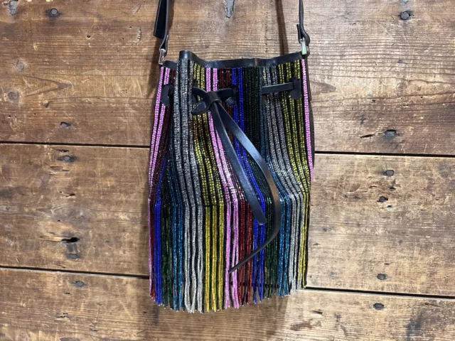 Les Petits Joueurs Rainbow Beaded Crossbody Bag 2