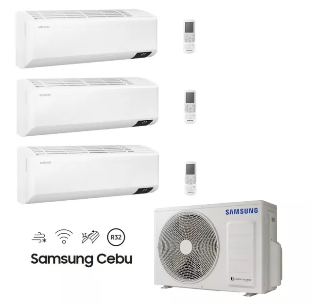 SAMSUNG Cebu 2,0 + 2,5 + 3,5 kW MultiSplit Aussen 5,2kW Klimaanlage Wärmepumpe