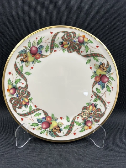 Lenox Holiday Tartan~(1)~8” Salad Plate~1st Quality~NEW With tags~Perfect