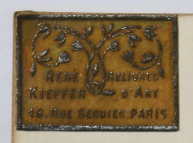 Geprägter Meistereinband Handeinband Rene Kieffer ca. 1925 2