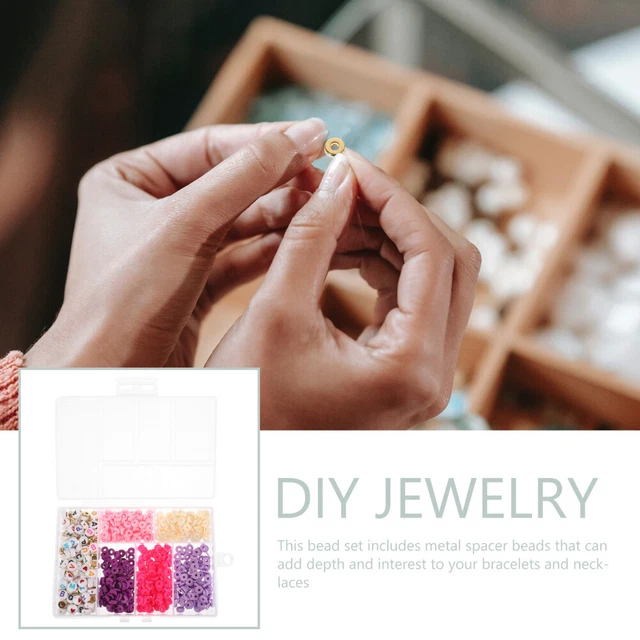 4 Boxes DIY loose beads Perle Ensemble De Poterie Molle Trousse De Bracelets Joi 2