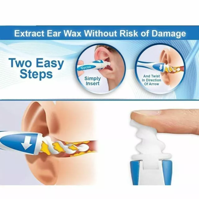 Soft Ear Wax Removal Cleaner Multi earwax Remover Spiral Safe 16 Heads Tool AU 3