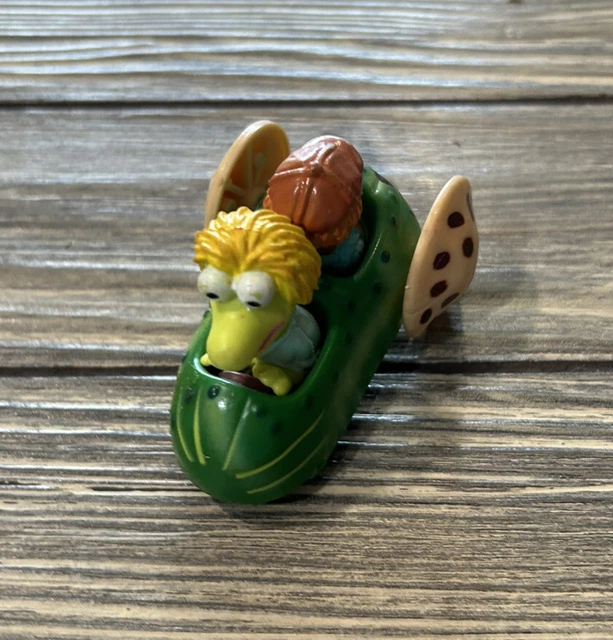 Vtg 1988 Jim Henson Fraggle Rock Boober & Wembley In Pickle Car McDonald's Toy B