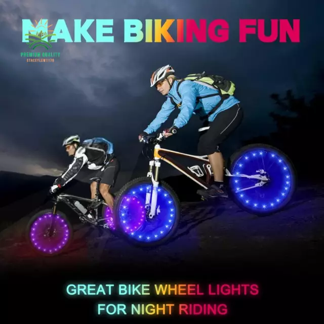 Accesorios para bicicletas led - neumáticos bicicleta 14 luces led de bicicletas