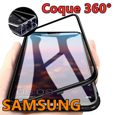 Coque Magnétique Arriere Verre Trempé Samsung S9/S10/S20/S21/S8/S9/Note 8 9 10