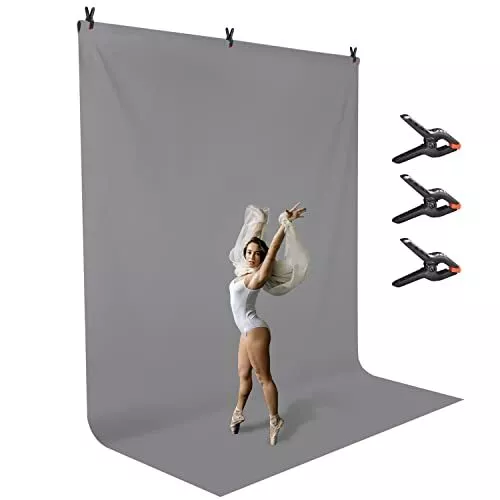 9 x 13 feet Backdrop Screen Photo Background, Premium 150 GSM Higher Gray