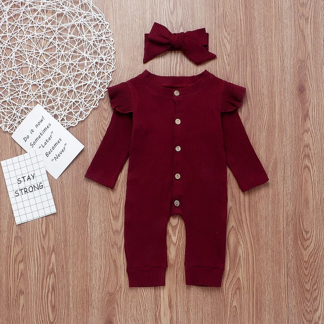 Set abiti neonata bambina tutina tuta a maglia body fascia 9