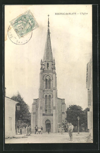 CPA Reignac-de-Blaye, L`Èglise 1906