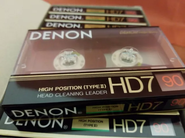 10 Denon HD7-90 hi bias Audio Cassette Tapes Vintage NOS