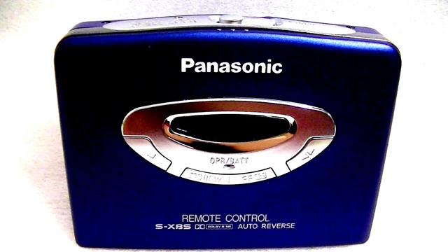 Lecteur de cassette stereo Panasonic RQ-X11 bleu walkman HS pour pièces
