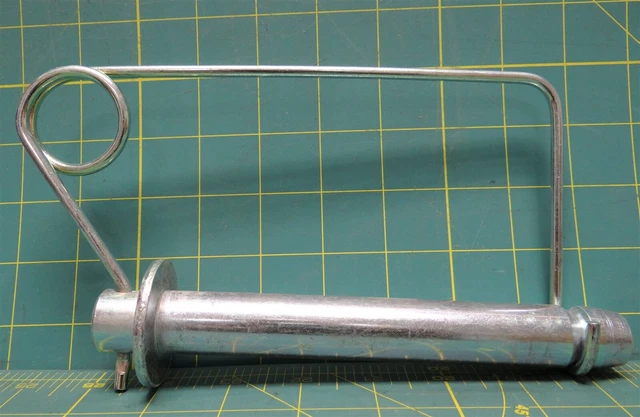 Steel Coiled Tension Snap Safety Lynch Lock Trailer Gate Pin 7/8" x 5.5"