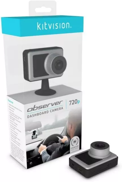 Kitvision HD Armaturenbrett Auto Kamera 720p Observer Dashcam, schwarz/silber