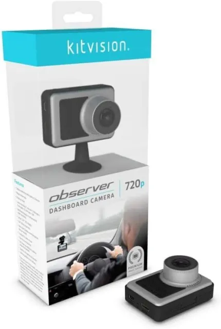 Kitvision HD Dashboard Car Camera 720p Observer Dashcam , Black/Silver