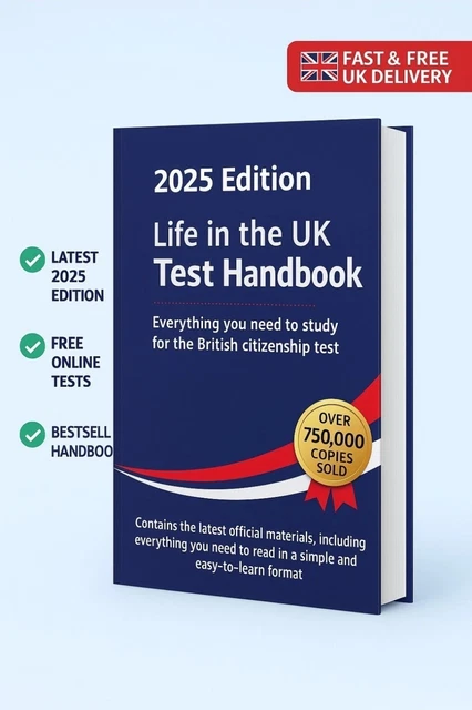LIFE IN THE UK Test Handbook 2025 Edition Study Guide Online Tests – UK ...