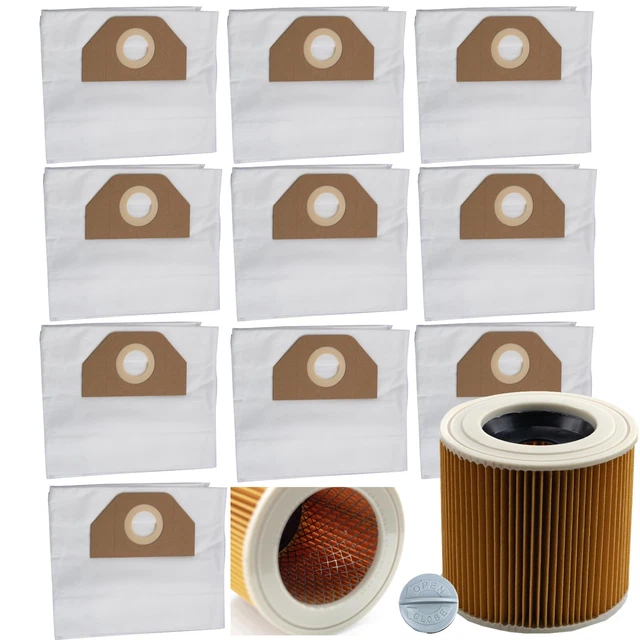 10 Sacchetti Filtro Per Aspirapolvere A Umido E A Secco PNTS - Foto 11