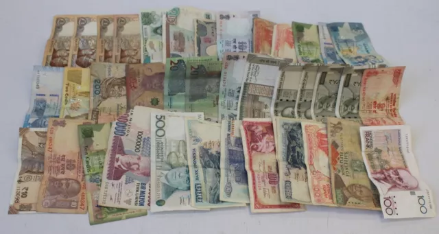 Collection of Mixed Vintage WORLDWIDE BANKNOTES incl NIGERIA & BELGIUM - R20