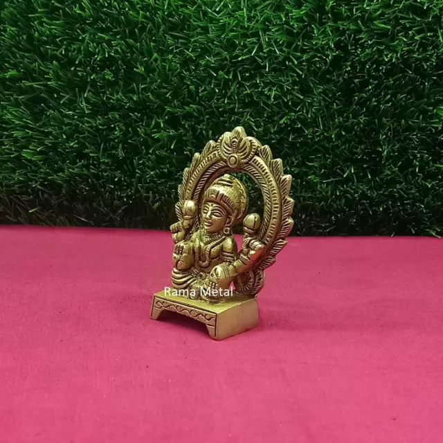 Brass Goddess Laxmi Maa Idol Statue For Home Office Temple Decor