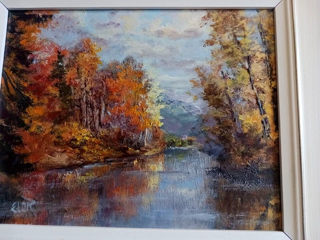 LISTED CANADIAN ARTIST, Elizabeth O'Rouke oil painting, landscape trees ...