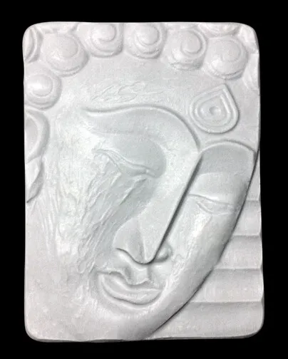 Buddha Face Head Oriental Sculpture Relief wall plaque replica reproduction