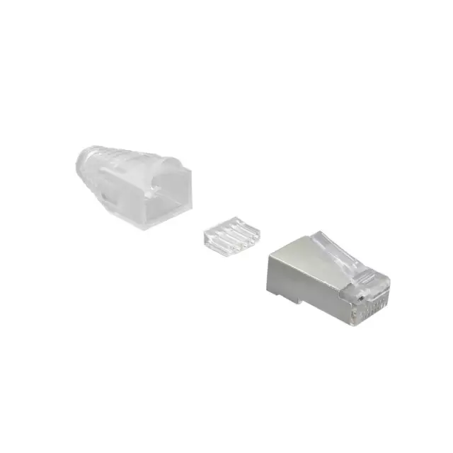 10x RJ45 Netzwerk Modular Crimp Stecker Cat6 Patchkabel geschirmt mit Tülle 5GB 2