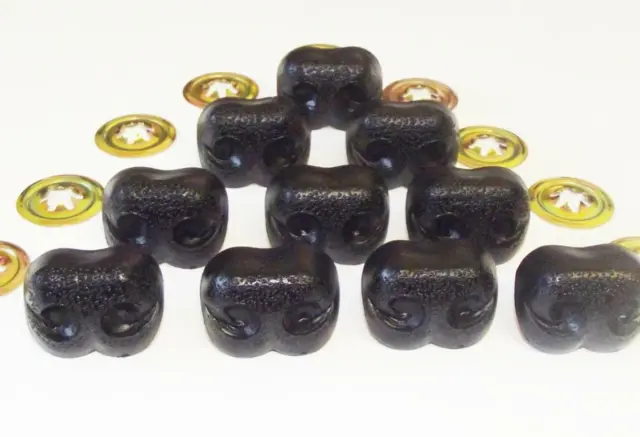 Plastic Animal Safety NOSES Toy Components & Teddy Bear Making 20mm BLACK