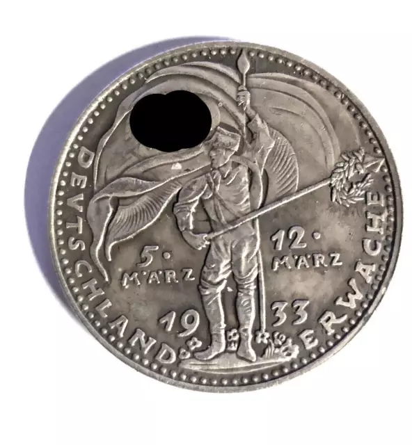 Piece WW2 Guerre Allemagne Germany Coin Erwache Hitler  War Coin
