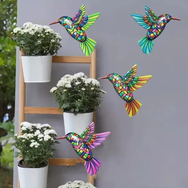 Handicraft Metal Bird Wall Decor Realistic Hummingbird Pendant  Balcony