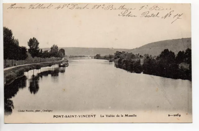 PONT SAINT VINCENT - Meurthe et Moselle CPA 54 - vue de la vallée de la moselle