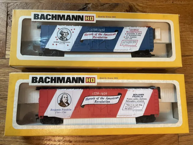 Bachmann HO Electric Train Cars 1976 Ben Franklin & George Washington