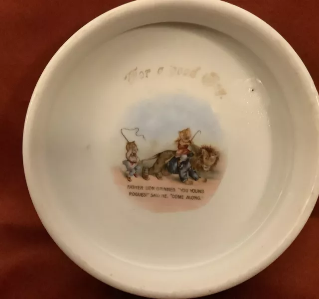 Antique Child’s plate made in early 1900s By 3 Crowns China In Germany Good Cond