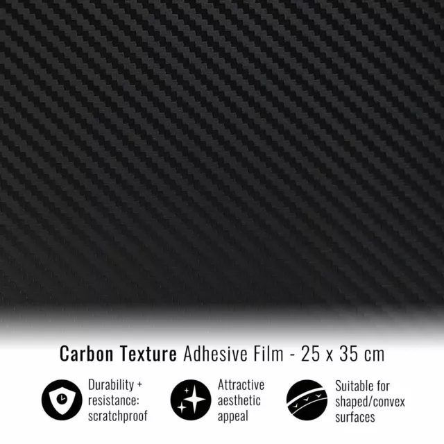 Film Adhésif pour Car Wrapping Carbone 25 X 35 CM