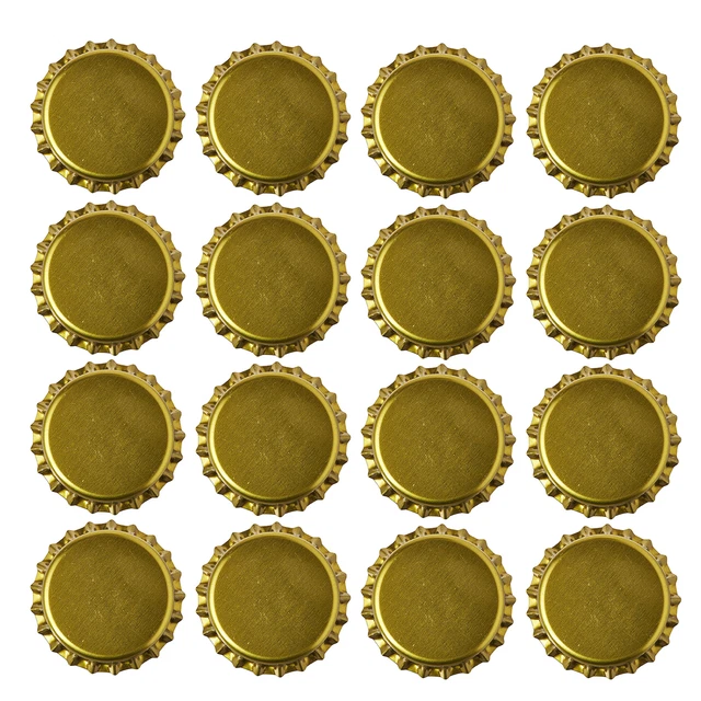 100 piezas tapas de vino brillantes antideformación robustas tapas de botella de cerveza