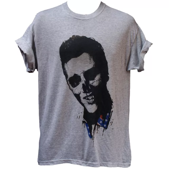 Elvis Skull T shirt Unusual Rockabilly Goth Unisex Men Women Short Sleeve