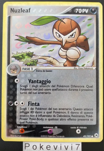 Carte Pokemon NUZLEAF 45/101 REVERSE Bloc EX Italien ITA