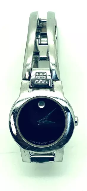 Orologio da donna Movado AMOROSA Diamante Acciaio Inox Quadrante Nero