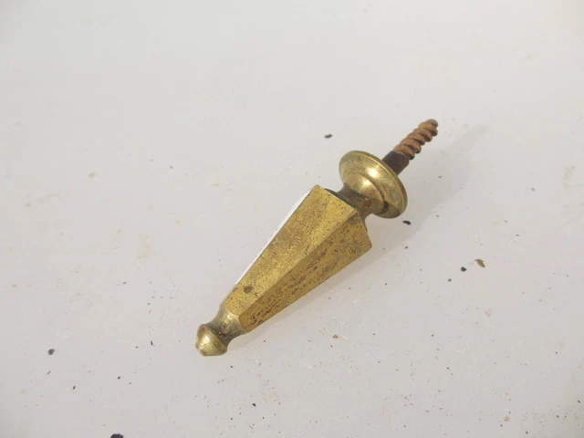 Antique Brass Furniture Finial End Top Old Victorian Vintage Gold Gilt 2"H