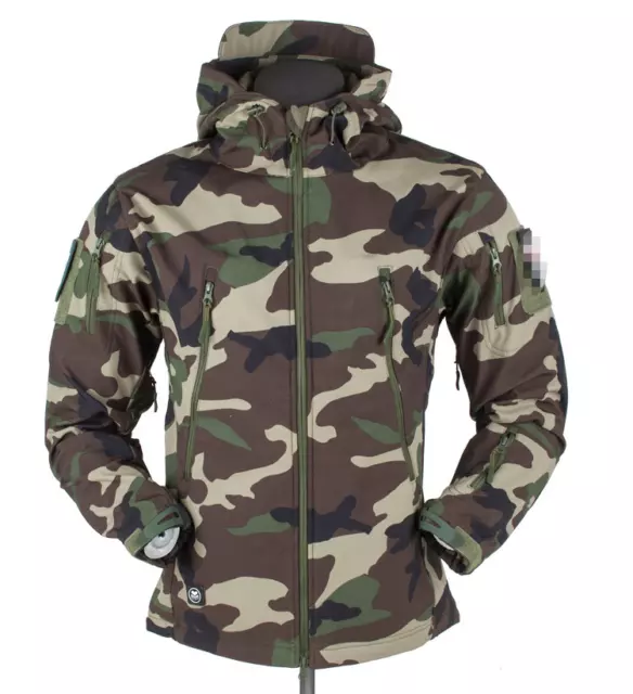 Tactical Jacket Windproof Men Military Hooded Fleece Coat Outdoor Army Clothes