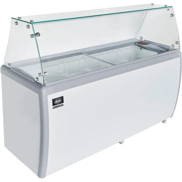 Nexel174; Ice Cream Dipping Cabinet w/ Sneeze Guard Cover 71"W