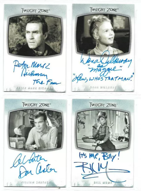 The Twilight Zone - Inscription Autograph Card & Printing Plate Selection NM