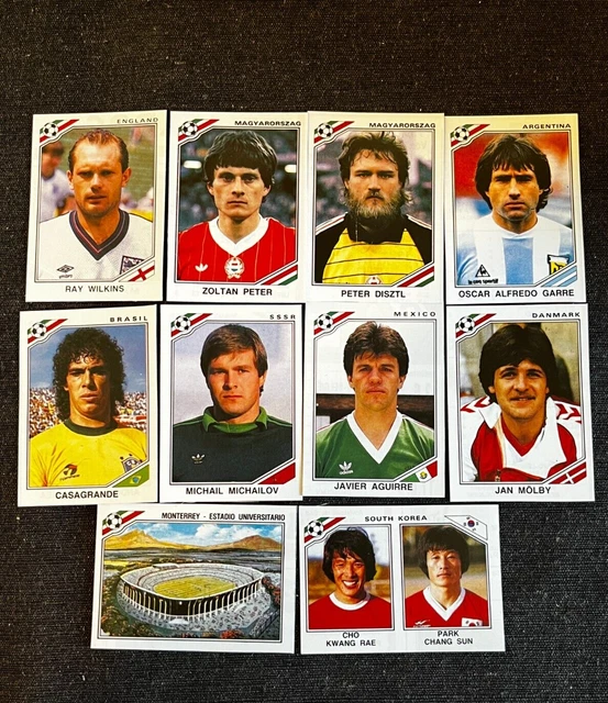 Lot De 10 Stickers Panini Coupe Du Monde Mexique 86 - Neufs - Collection Football