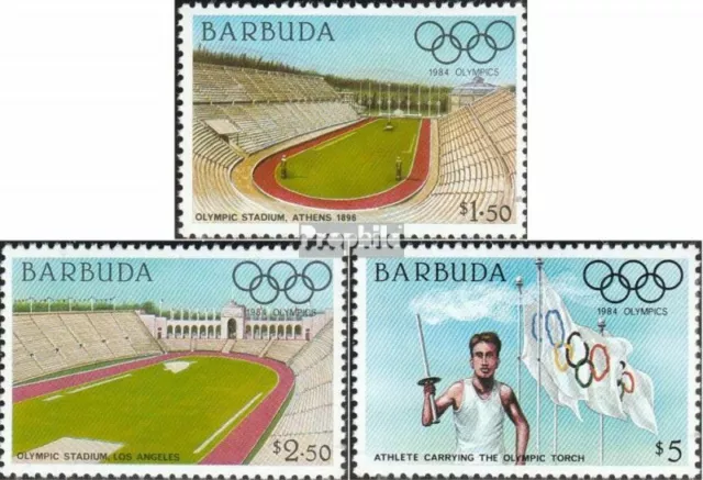 Barbuda 739-741 nuevo con goma original 1984 olímpicos juegos de verano ´84