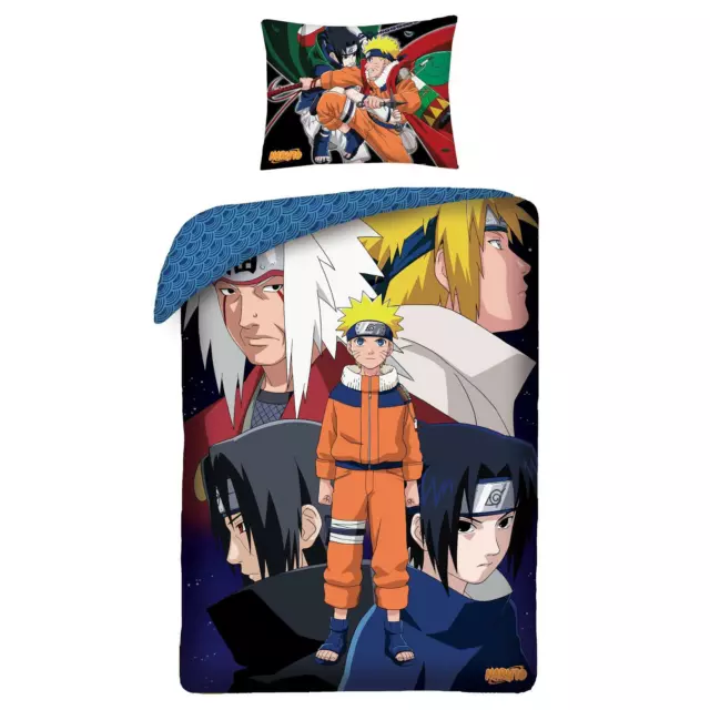 NARUTO Single Duvet Cover Set EU Size 2-in-1 Designs Japanese Manga 100% Cotton