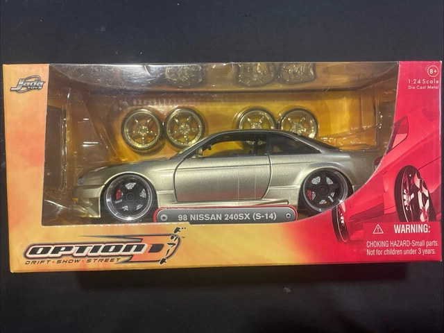JADA OPTION D 1998 Nissan 240Sx S 14 1:24 Red Unopened Brand New