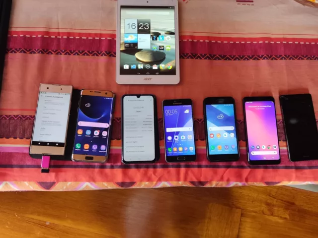 Lot 9 Smartphone Tablette Samsung Google Pixel Sony Huawei