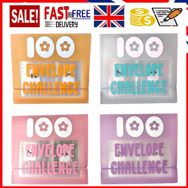 100 Envelopes Saving Challenge Money Budget Binder Savings Challenge Book UK
