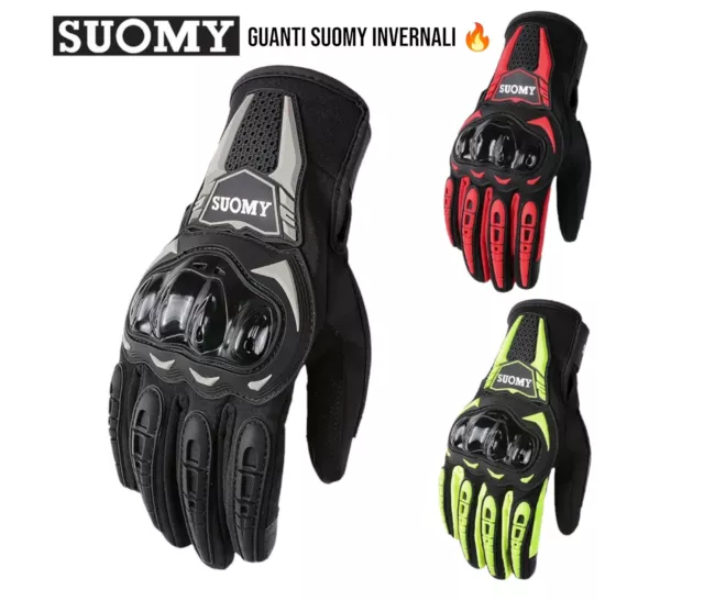 SUOMY Guanti da Moto Invernali mantengono le mani Calde Guanti Impermeabili✅