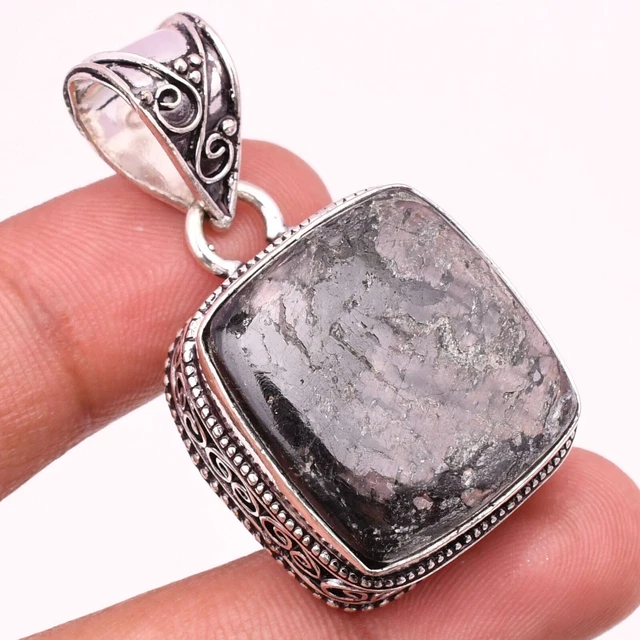 Pendentif Fait Main En Argent Sterling 925 Avec Citrine - Chaîne Incluse, Neuf Sans Emballage, Origine Inde