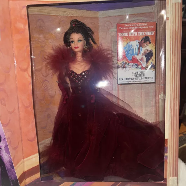 Mattel BARBIE Doll Scarlet O'Hara Gone With The Wind Red Velvet Gown. NRFB