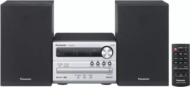 Panasonic SC-PM250EG-S Micro-Anlage (<20cm Breite) silber