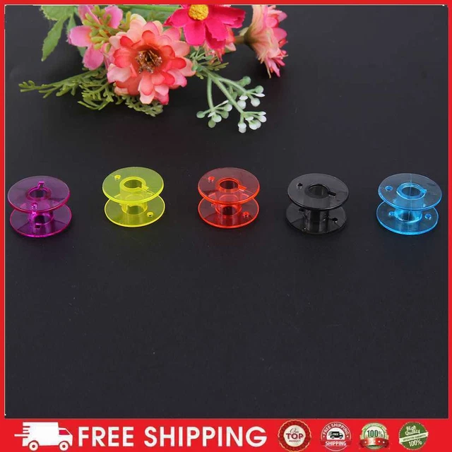 25 piezas bobinas de máquina de coser individuales bobina de plástico con estuche de hilo para Janome Sä